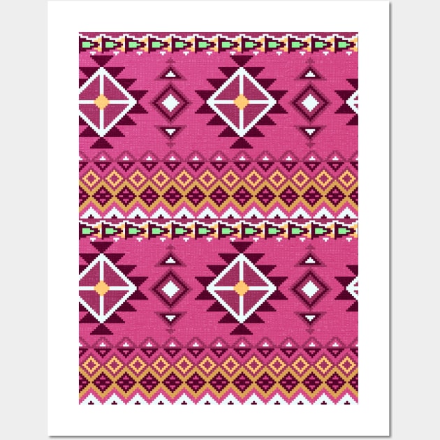 Ethnic pixel ornament #1 Wall Art by GreekTavern